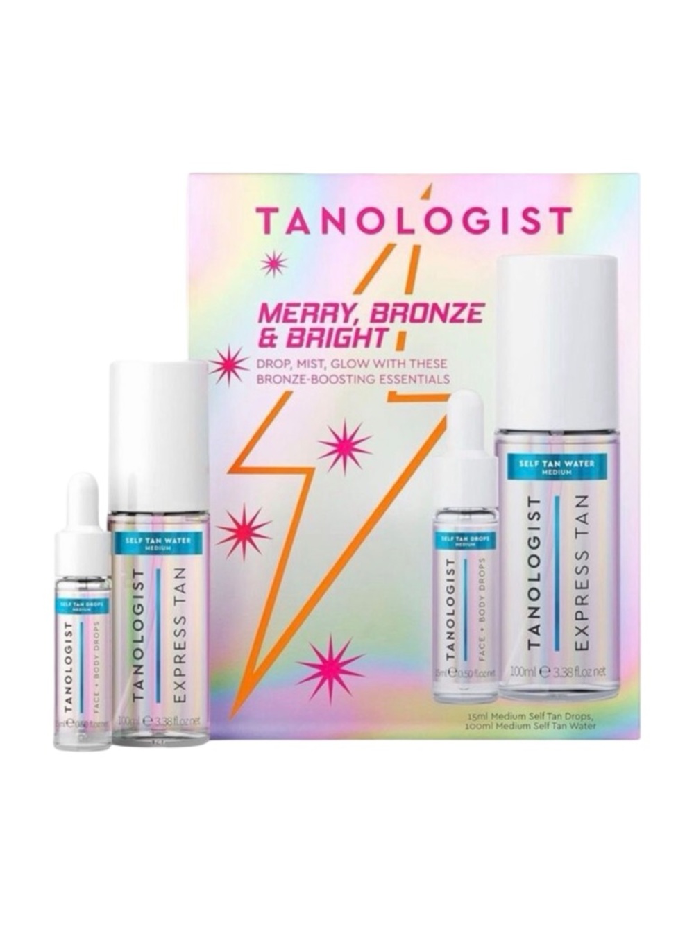 Tanologist Merry Bronze & Bright Kit: Drop, Mist, Glow Duo Self Tanning Water